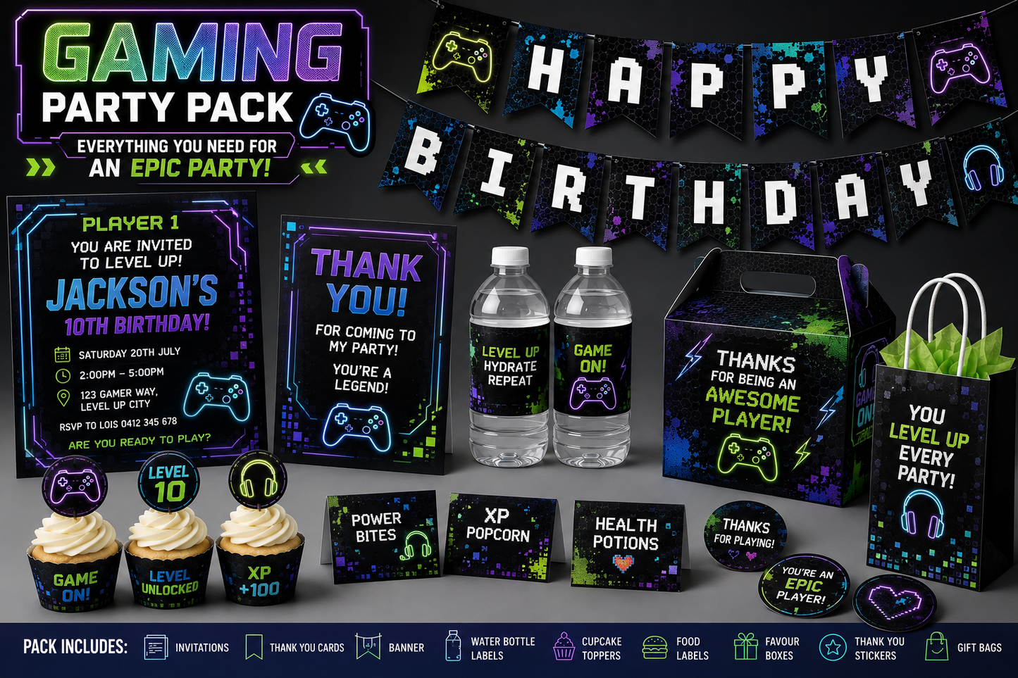 Personalised Birthday Party Pack