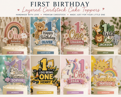 First Birthday Cake Toppers