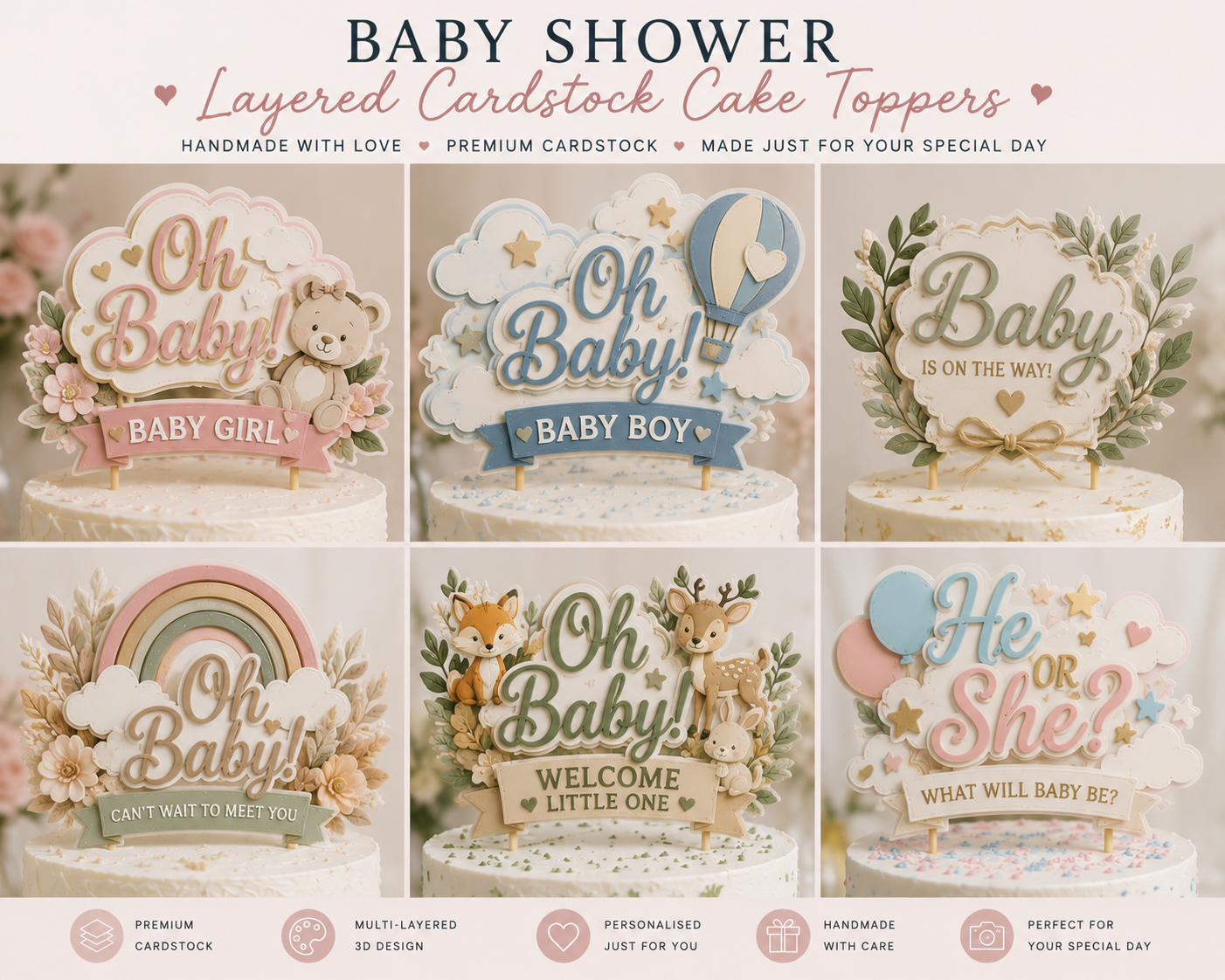 Baby Shower Cake Toppers