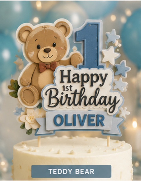 First Birthday Cake Toppers