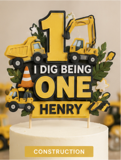 First Birthday Cake Toppers
