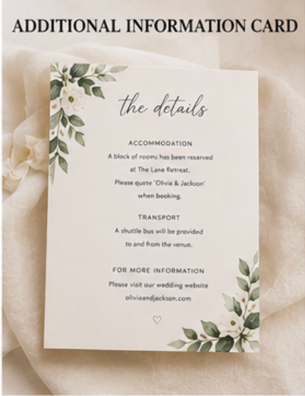Additional Information Cards