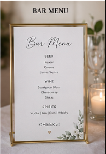 Bar Menu