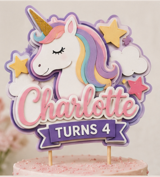 Kids Layered Cake Toppers