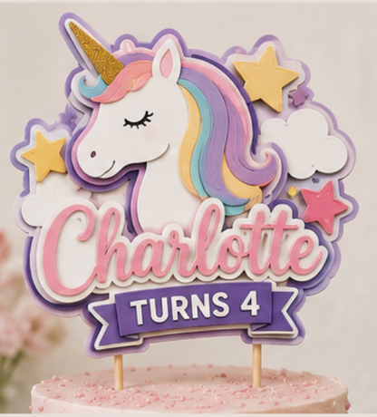 Kids Layered Cake Toppers