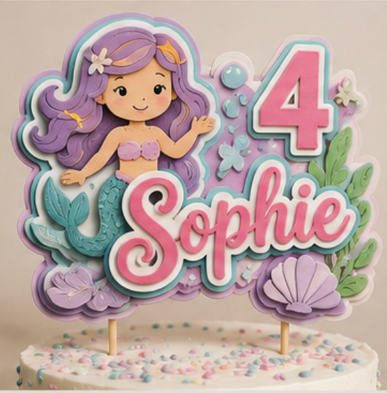 Kids Layered Cake Toppers